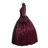 NATHGAM Women's Victorian Dress 18th Century Medieval Civil War Ball Gown Southern Belle Costume Rococo Dress Inspiration Red view 3