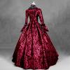 NATHGAM Women's Victorian Dress 18th Century Medieval Civil War Ball Gown Southern Belle Costume Rococo Dress Inspiration Red view 4