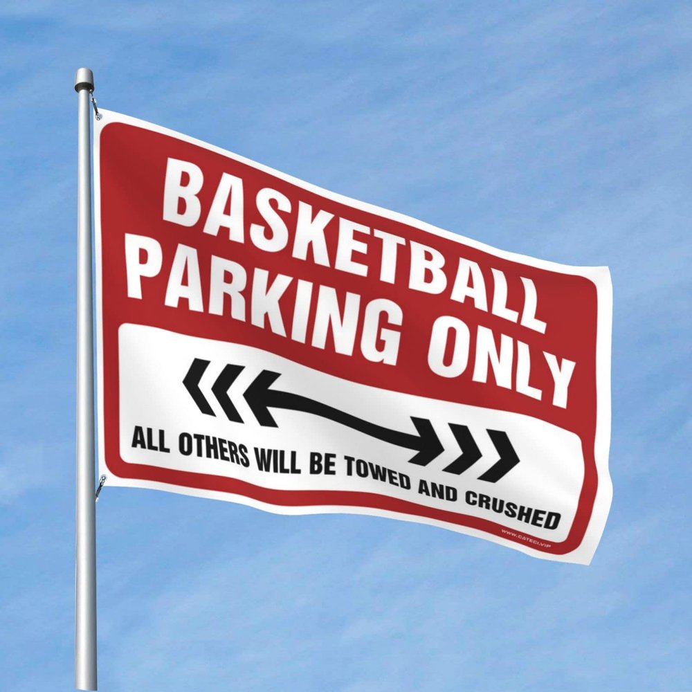 Man Cave Decorations Basketball Parking Only Flag Retro Room Decor Flags For Men (Size : 30X45CM)