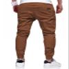 JMIERR Mens Casual Joggers Pants - Cotton Drawstring Chino Cargo Pants Hiking Outdoor Twill Track Jogging Sweatpants Travel Pants with Pockets for Men, 5XL, C Brown2 view 2