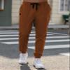 JMIERR Mens Casual Joggers Pants - Cotton Drawstring Chino Cargo Pants Hiking Outdoor Twill Track Jogging Sweatpants Travel Pants with Pockets for Men, 5XL, C Brown2 view 3