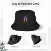 Lion Puerto Rico Puerto Rican Flag Bucket Hat for Men Women Summer Beach Hat Fishing Cap Sun Hats Black view 3