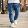 JMIERR Men's Casual Joggers Pants - Cotton Drawstring Chino Yoga Pants Hiking Outdoor Twill Track Jogging Sweatpants Travel Pants with Pockets for Men, 5XL, C Sky Blue view 3