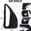 Peicees Small Sling Bag For Men Waterproof Crossbody Bag Man Purse Slim Chest Backpack Shoulder Bag For Travel Hiking view 3