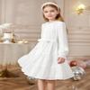 Arshiner Girls White Dress Party Wedding Fall Long Sleeve Tween Special Occasion Dresses 10-12 view 4