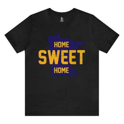 Loxley Minnesota Home Sweet Home Unisex Short Sleeve Softstyle T-Shirt Black