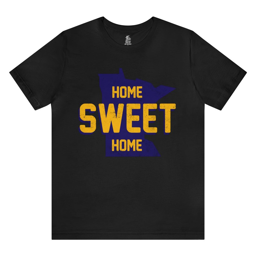 Loxley Minnesota Home Sweet Home Unisex Short Sleeve Softstyle T-Shirt Black