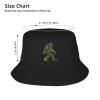 Sasquatch Camouflage Bigfoot Bucket Hat for Men Women Summer Beach Hat Fishing Cap Sun Hats Black view 4