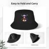 Sasquatch Believe Bigfoot UFO Bucket Hat for Men Women Summer Beach Hat Fishing Cap Sun Hats Black view 3