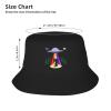 Sasquatch Believe Bigfoot UFO Bucket Hat for Men Women Summer Beach Hat Fishing Cap Sun Hats Black view 4