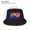 Gay Pride Puerto Rico Bucket Hat for Men Women Summer Beach Hat Fishing Cap Sun Hats Black view 4