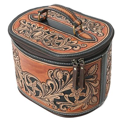 American Darling Jewelry Case Hand Tooled Genuine Leather Western Women Bag Handbag Purse | for Cute