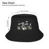UFO Bigfoot Sasquatch Trees Forest Hide and Seek Bucket Hat for Men Women Summer Beach Hat Fishing Cap Sun Hats Black view 4