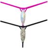 Jaxu Men's Ultra Minimum Comerage G-string Thong Underpants Tiny Slip T-back Drop Shape Underwear Male Hot Micro Thong 2-Pack(Dream Color,Leopard) XL view 1