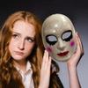 2023 The Horror Eradicate Killer Women God Mask for Halloween Party Costume Props Grey view 3