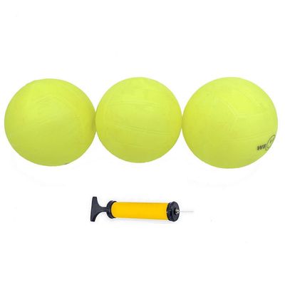 Aolowewin Glow in The Dark Balls, Spike Replacement Ball, Roundnet Game Ball - Play at Night, Light Up for 20-30 Minutes (3X Glow Balls+Pump)