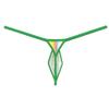 Jaxu Men's Ultra Minimum Comerage G-string Thong Underpants Tiny Slip T-back Drop Shape Underwear Male Hot Micro Thong 2-Pack(Orange Stripe) M view 4