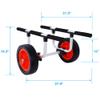 ZeHuoGe Heavy Duty Kayak Cart, Width Adjustable Canoe Cart 2.4" to 12" in with 12Inch Flat-Free Beach Wheels, Adjustable Width Kayak Trolley with Airless Kayak Wheels, 300lb Capacity view 2