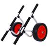 ZeHuoGe Heavy Duty Kayak Cart, Width Adjustable Canoe Cart 2.4" to 12" in with 12Inch Flat-Free Beach Wheels, Adjustable Width Kayak Trolley with Airless Kayak Wheels, 300lb Capacity view 3
