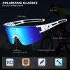 BOLLFO Polarized Sports Sunglasses,UV400 Protection Outdoor Glasses for Men Women Youth Baseball Cycling Running Driving Golf (Light Bule Lens) view 3