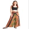 Orient Trail Womens Palazzo Wide Leg Slit Split Leg Yoga Wrap Pants Casual Beach Boho Hippie Bohimian Pilate Flowy Pilates Medium Mandala Olive view 3