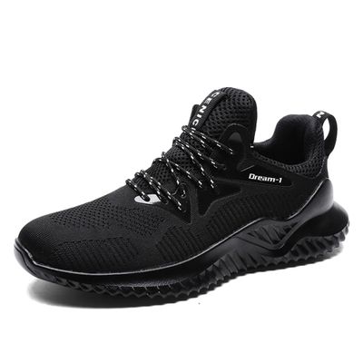 Bestgift Men's Running Shoes Plus Size Sneakers Black 7