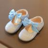 Ikevan Soft Sole Shoes 0 to 7Y Girls Dress Shoes For Boys Wedding Bowknot Girl Shoes Party School Shoes (Light Blue, 7 Toddler) view 3