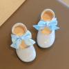 Ikevan Soft Sole Shoes 0 to 7Y Girls Dress Shoes For Boys Wedding Bowknot Girl Shoes Party School Shoes (Light Blue, 7 Toddler) view 4
