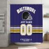 Midkepf Custom Baltimore Shower Curtain for Bathroom, Personalized Football Style Shower Curtains, Customizable Any Name and Number Bath Curtain Gifts for Men Women Fans view 1
