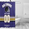 Midkepf Custom Baltimore Shower Curtain for Bathroom, Personalized Football Style Shower Curtains, Customizable Any Name and Number Bath Curtain Gifts for Men Women Fans view 2