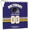 Midkepf Custom Baltimore Shower Curtain for Bathroom, Personalized Football Style Shower Curtains, Customizable Any Name and Number Bath Curtain Gifts for Men Women Fans view 3