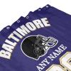 Midkepf Custom Baltimore Shower Curtain for Bathroom, Personalized Football Style Shower Curtains, Customizable Any Name and Number Bath Curtain Gifts for Men Women Fans view 4
