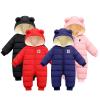 Baby Winter Snowsuit Coat Romper Outwear Hooded Toddler Baby Boy Clothes Fall/Winter Coat for Toddler (Red, 0-3 Months) view 3