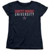 Robert Morris University Official Stacked Women's T Shirt, Navy, Medium view 1