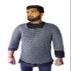 THE MEDIEVALS chainmail Haubergeon Half Sleeve Shirt Mild Steel 10 MM ID Butted Ring view 1