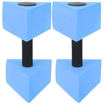 Dumbbells 2pcs Triangular Aquatic Exercise Dumbbells Foam Water Pool Weight Fitness Barbells Exercise Hand Bars for Water Aerobics Barbell