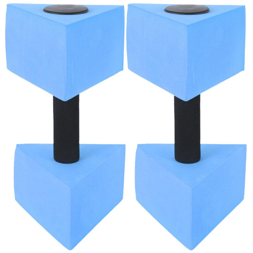 Dumbbells 2pcs Triangular Aquatic Exercise Dumbbells Foam Water Pool Weight Fitness Barbells Exercise Hand Bars for Water Aerobics Barbell