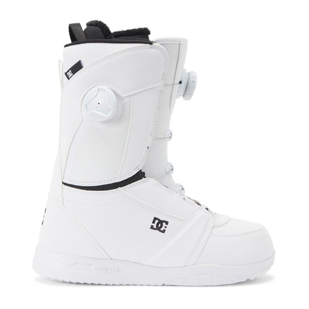 DC Shoes Women's Lotus BOA Snowboard Boots - Micro-Adjustable Stable Snowboarding Boot with Lightweight Multi-Layer Liner & Comfortable Molded Insole - White/White, 9