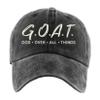 ALLNTRENDS God Over All Things Hat Pigment Washed Cotton Baseball Cap (Black) view 1