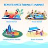 Aroveea Beach Blanket Waterproof Sandproof 1-7 Adult Oversized 78 ''  81 '' Lightweight Durable Compact Sand Free Beach Mat for Travel Camping Hiking Picnic Blanket view 4