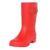 Fubotao Women's Mid Calf Rain Boots Waterproof Fashion Garden Shoes Anti-slipping Rainboots For Women Comfortable Insole Light Rain Shoes view 1