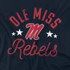 University of Mississippi Official Rebels Women's T Shirt, Navy, Large view 2