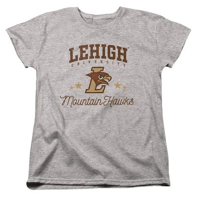 Lehigh University Official Mountain Hawks Women's T Shirt, Athletic Heather, Medium