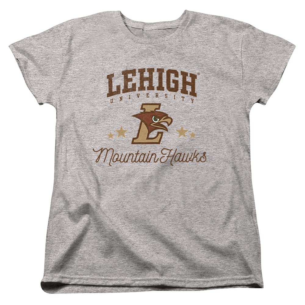 Lehigh University Official Mountain Hawks Women's T Shirt, Athletic Heather, Medium