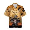 228CLOSET Men's Chihuahua Costume Hawaiian Shirts - Trick or Treat Button Down Mens Hawaiian Shirts Set 59 Size 2XL view 1