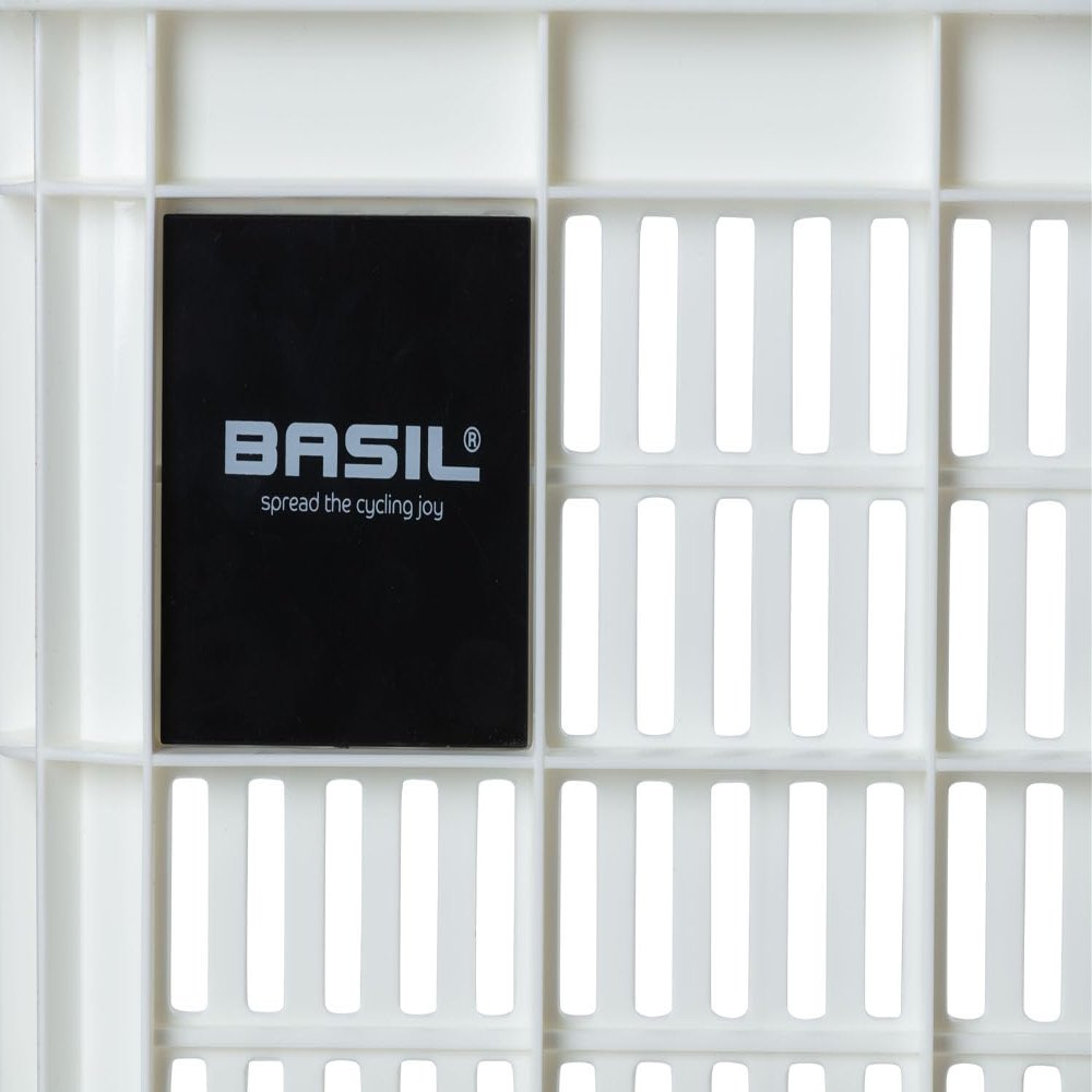 Basil Front Basket Crate M Plastic, Capacity: 29.5l Also Suitable for Front Cargo Carrier, Suitable for MIK Adapter Plate