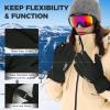 ZENUTA Waterproof Winter Snow Ski Gloves, Windproof Warm Breathable Thermal Glove for Men and Women, with 5-Finger Touchscreen for Driving, Workout, Running, Hiking, Cycling, Snowboarding (Black,XL) view 3