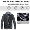 AKuVoL Men's Full Zip Cardigan Sweater Stand Collar Slim Fit Casual Knitted Sweater with 2 Front Pockets Dark Grey M view 4