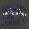 Florida Atlantic University Official Owls Women's T Shirt, Charcoal, X-Large view 2