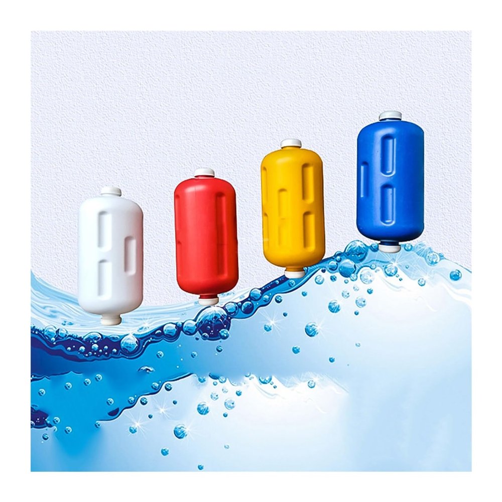 XLIHAWY Pool Separation Line, Wave Blocking Lane Divider Floats, Swimming Lane Pool Safety Rope for Training Competition(White,Nylon rope-2m)